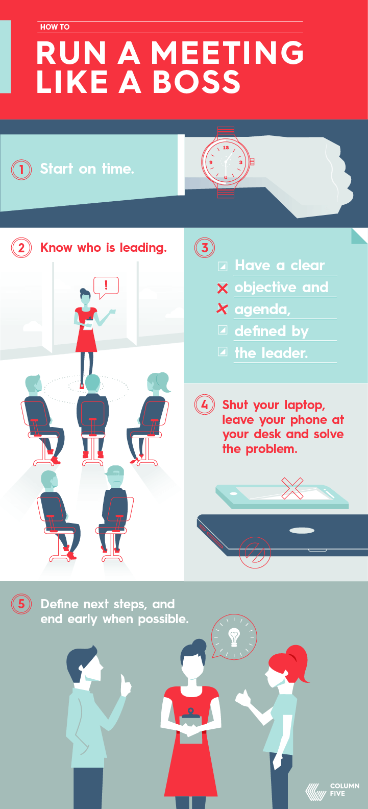 How to run a meeting like a boss infographic
